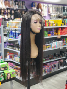 26" 13x4 HD Lace Straight Human Hair Wig