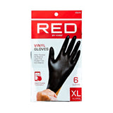 RED by Kiss - Black Vinyl Gloves 6pcs