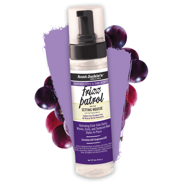 Aunt Jackie's Grapeseed Frizz Patrol Mousse 8.5 Ounce
